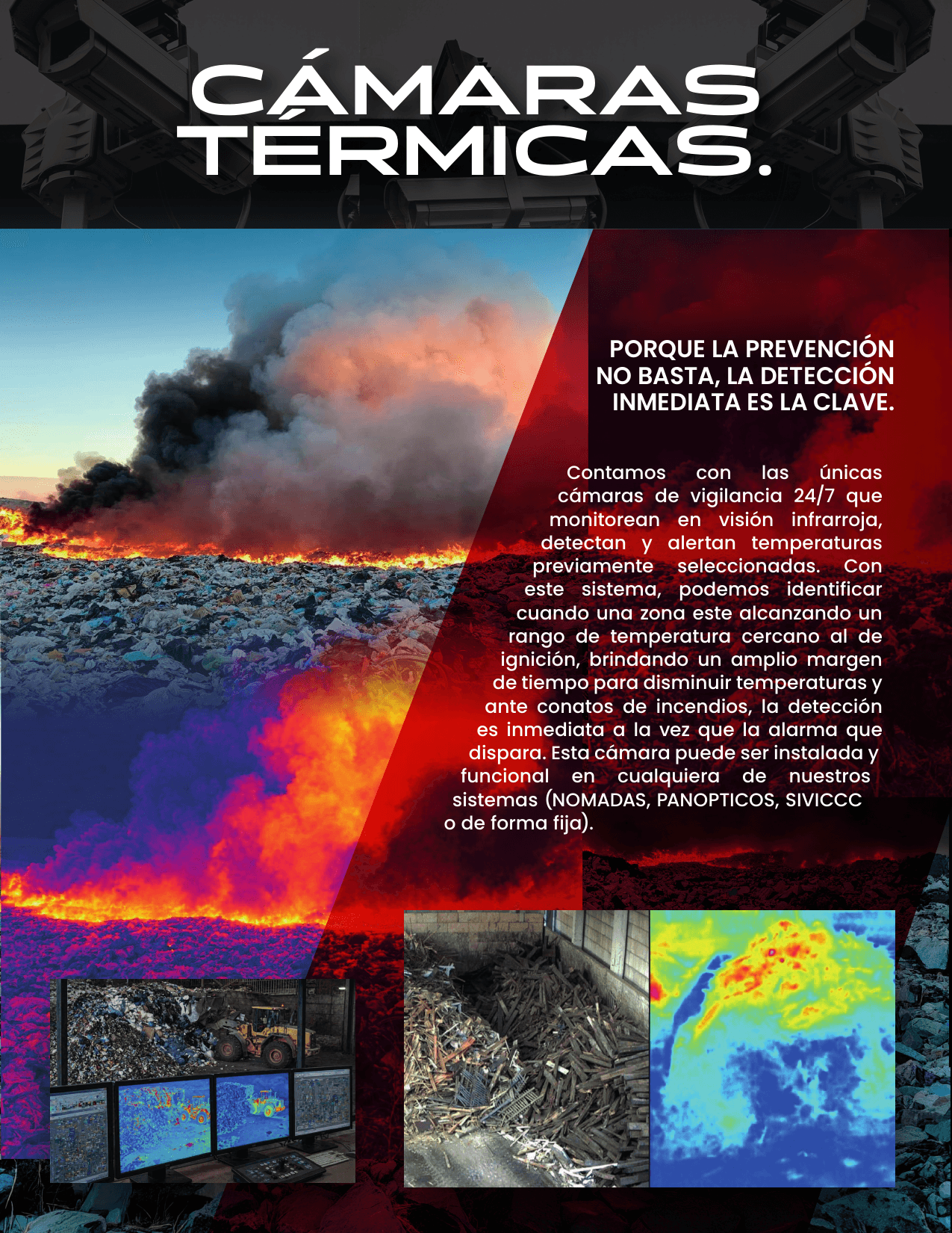 Tercera página del brochure de cámaras térmicas de 369